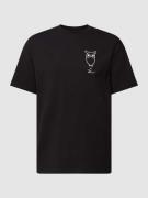 Knowledge Cotton Apparel T-Shirt mit Motiv-Print Modell 'Loose camp' i...