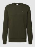 Knowledge Cotton Apparel Sweatshirt mit Label-Detail in Oliv, Größe XL