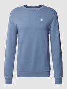 Knowledge Cotton Apparel Sweatshirt mit Label-Stitching in Rauchblau, ...