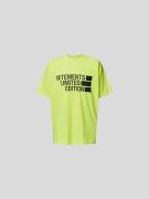 VETEMENTS Oversized T-Shirt mit Brand-Print in Neon Gelb, Größe S