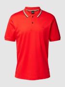 BOSS Slim Fit Poloshirt mit kurzer Knopfleiste in Rot, Größe M
