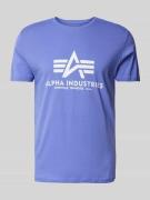 Alpha Industries T-Shirt mit Label-Print in Violett, Größe S