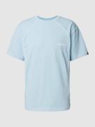 REVIEW T-Shirt mit Kontrastpaspeln in Eisblau, Größe S