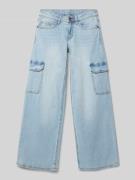 Garcia Loose Fit Jeans mit Cargotaschen in Hellblau, Größe 146
