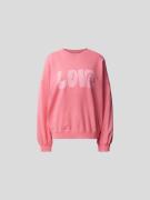 Juvia Sweatshirt mit Statement-Print in Pink, Größe S