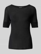 JAKE*S STUDIO WOMAN T-Shirt mit U-Boot-Ausschnitt in Black, Größe XS