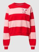 Tommy Jeans Sweatshirt mit Streifenmuster in Rot, Größe XS