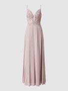 Luxuar Abendkleid aus Tüll und Chiffon in Mauve, Größe 36