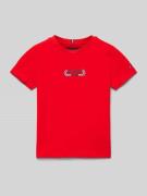Tommy Hilfiger Kids T-Shirt mit Label-Print in Rot, Größe 92