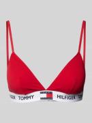 TOMMY HILFIGER Triangel-BH mit Label-Bund in Rot, Größe S
