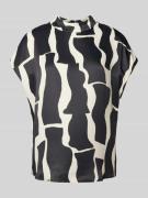 Zero Blusenshirt aus Viskose mit Allover-Muster in Black, Größe 40