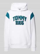 Tommy Jeans Hoodie mit Label-Stitching in Weiss, Größe XS