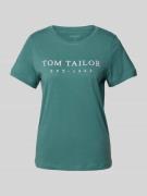 Tom Tailor T-Shirt mit Label-Stitching in Bottle, Größe S