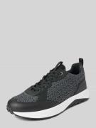 HUGO Sneaker mit Allover-Label-Muster Modell 'Kane' in Black, Größe 41