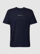 Tom Tailor Denim T-Shirt mit Label-Print in Marine, Größe S