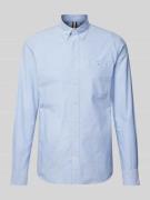 Profuomo Slim Fit Business-Hemd mit Button-Down-Kragen in Bleu, Größe ...