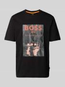 BOSS Orange T-Shirt mit Logo-Motiv-Print in Black, Größe S