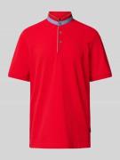 bugatti Poloshirt mit Stehkragen in Rot, Größe S