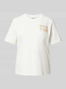 Esprit T-Shirt mit Rundhalsausschnitt in Offwhite, Größe S
