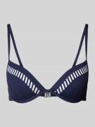 Esprit Bikini-Oberteil mit Streifenmuster Modell 'BONDI' in Marine, Gr...