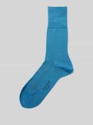Falke Socken mit Label-Schriftzug Modell 'Tiago' in Blau, Größe 41/42
