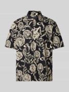 Marc O'Polo Freizeithemd mit floralem Muster und Kentkragen in Black, ...