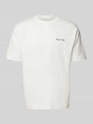 Marc O'Polo T-Shirt mit Label-Print in Weiss, Größe L