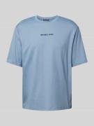 Michael Kors T-Shirt mit Label-Stitching Modell 'VICTORY' in Hellblau,...
