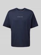 Michael Kors T-Shirt mit Label-Stitching Modell 'VICTORY' in Marine, G...