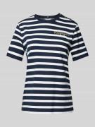 Tommy Hilfiger T-Shirt mit Knopfleiste in Marine, Größe S