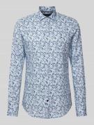Tommy Hilfiger Business-Hemd mit floralem Muster in Bleu, Größe 40