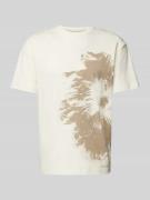 CK Calvin Klein T-Shirt mit Motiv-Print in Beige, Größe S