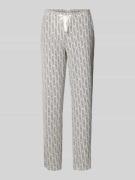 Schiesser Straight Leg Stoffhose mit Allover-Muster Modell 'Mix+Relax'...