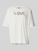 Fransa Oversized T-Shirt mit Statement-Stitching Modell 'Koko' in Offw...