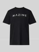 Mazine T-Shirt mit Label-Print Modell 'Hurry' in Black, Größe M