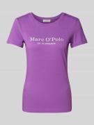 Marc O'Polo T-Shirt mit Label-Print in Fuchsia, Größe XS