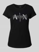 ARMANI EXCHANGE T-Shirt mit Label-Schriftzug in Black, Größe L