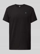 G-Star Raw T-Shirt mit Label-Print Modell 'Base' in Black, Größe S