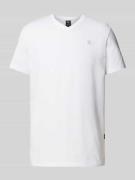 G-Star Raw T-Shirt mit Label-Print Modell 'Base' in Weiss, Größe S