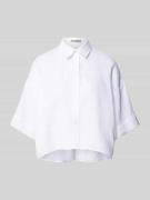 Drykorn Leinenhemd mit Umlegekragen Modell 'YARIKA' in Weiss, Größe 40