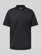 RAGMAN Regular Fit Poloshirt mit Logo-Stitching in Black, Größe S