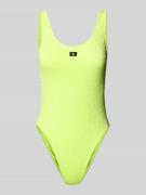 Calvin Klein Underwear Badeanzug mit Logo-Patch in Neon Gelb, Größe XS