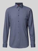 HUGO Slim Fit Business-Hemd mit Allover-Muster Modell 'Kenno' in Hellb...