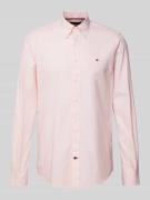 Tommy Hilfiger Business-Hemd mit Label-Stitching in Rosa, Größe 40