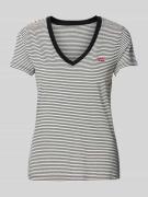 Levi's® T-Shirt mit V-Ausschnitt in Black, Größe M