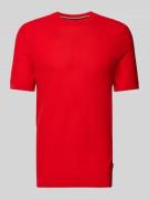 BOSS T-Shirt mit Strukturmuster Modell 'Tantino' in Rot, Größe M