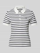 Gant Slim Fit Poloshirt mit Streifenmuster in Offwhite, Größe M