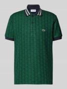 Lacoste Classic Fit Poloshirt mit Allover-Muster in Gruen, Größe M