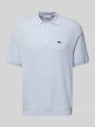 Lacoste Relaxed Fit Poloshirt mit Logo-Badge in Hellblau, Größe S