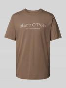 Marc O'Polo T-Shirt mit Label-Print in Mittelbraun, Größe M